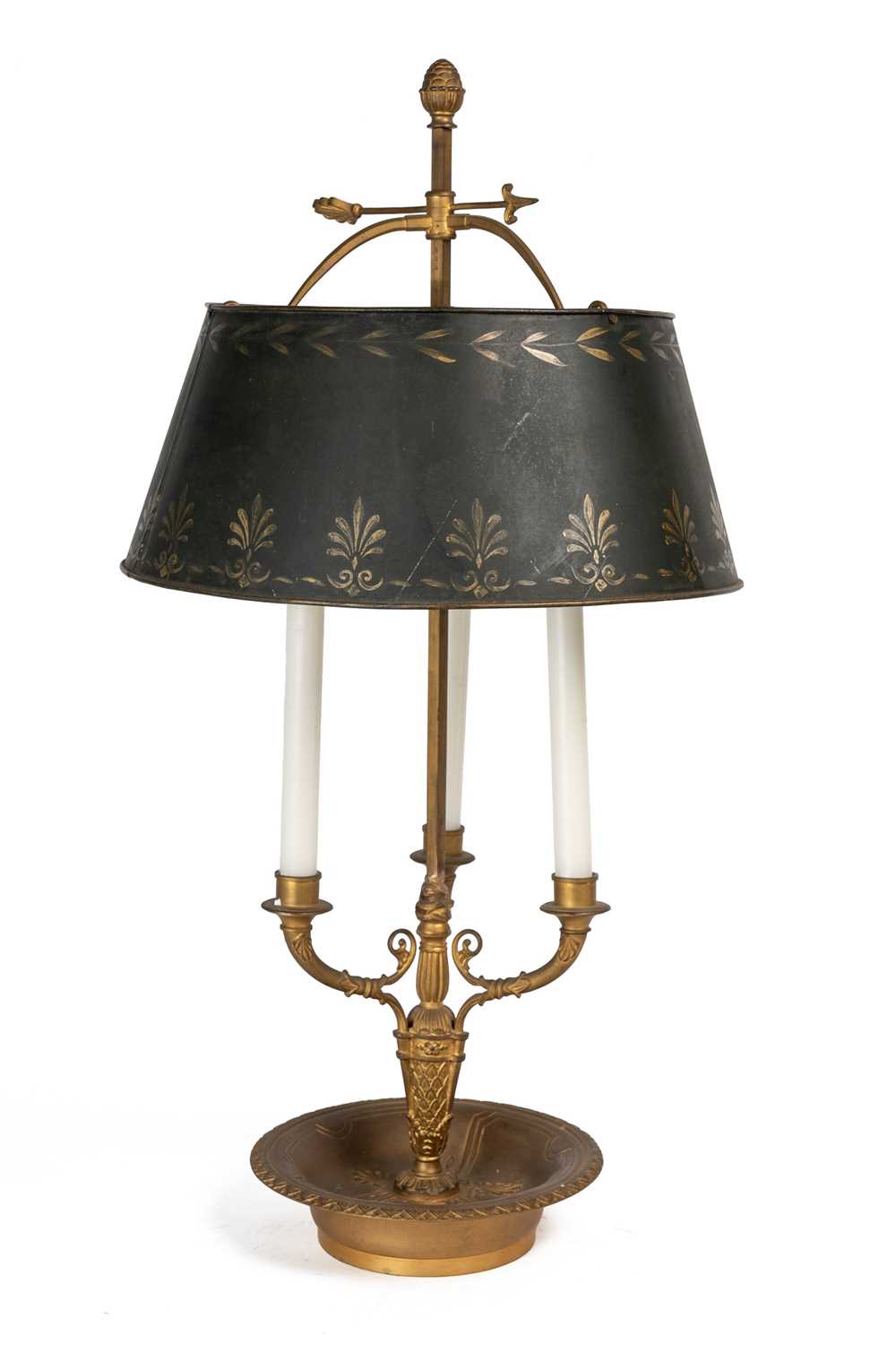 Lot 256 - A French bouillotte lamp