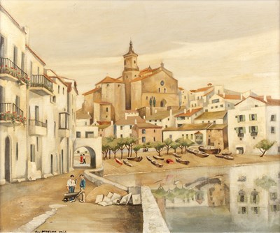 Lot 463 - Guy Marson (1906-1973) A Mediterranean harbour,...