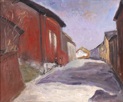 Lot 426 - Follower of Edvard Munch (1863-1944) Snowy...