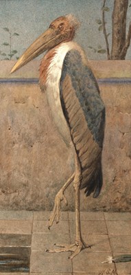Lot 381 - Henry Stacy-Marks (1829-1928) A Marabou stork,...