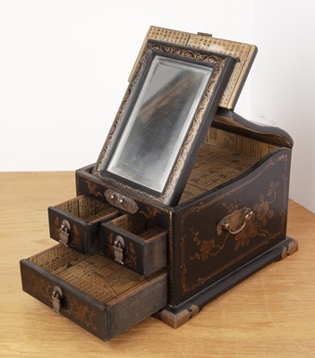 Lot 25 - Lacquered box or dressing table chest Chinese,...