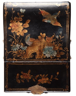 Lot 25 - Lacquered box or dressing table chest Chinese,...