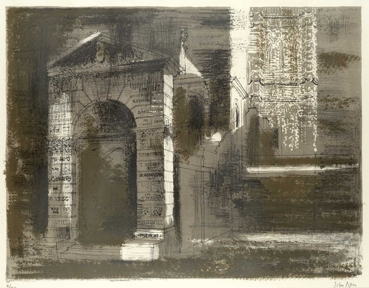 Lot 34 - John Piper (1903-1992) Westminster School I...