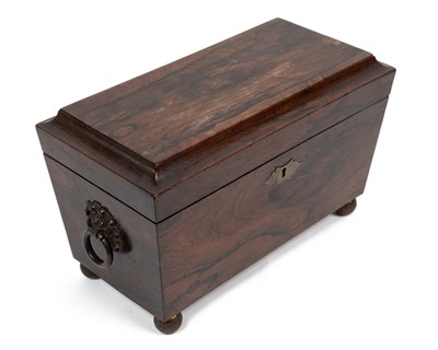 Lot 326 - A Regency rosewood tea caddy