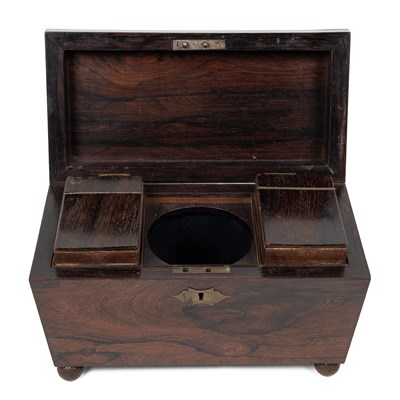 Lot 326 - A Regency rosewood tea caddy