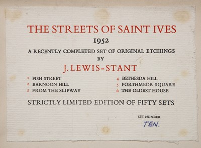 Lot 270 - James Lewis-Stant (1905-1964) 'The Streets of...