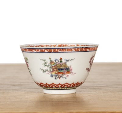 Lot 380 - Iron red dragon cup Chinese, late 19th/20th...
