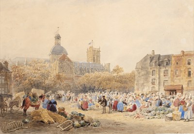 Lot 504 - Frederick Nash (1782-1856) The Market Place,...