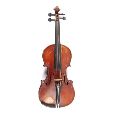 Lot 139 - An early 20th century violin, with one piece...