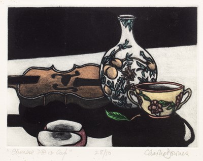 Lot 46 - Charlie Downes (20th century) 'Chinese Pot &...