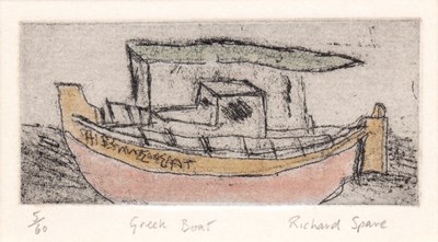 Lot 47 - Richard Spare (b.1951) 'Greek Boat', pencil...