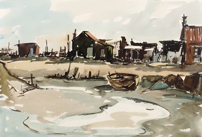 Lot 145 - Donald Bosher (1912-1977) 'Whelk Sheds,...