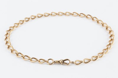 Lot 69 - A curb-link Albert chain, with swivel clasp...