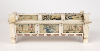 Lot 8 - A Napoleonic prisoner of war games box,...