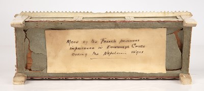 Lot 8 - A Napoleonic prisoner of war games box,...
