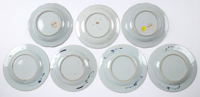Lot 18 - Group of seven blue and white dishes Chinese,...