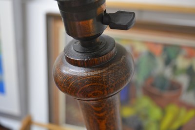 Lot 18 - Attributed to Heals Oak, standard lamp, with...