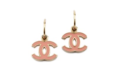 Lot 125 - A pair of earrings by Chanel, each suspending...