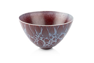 Lot 765 - Peter Lane (b.1932) Bowl porcelain with red...