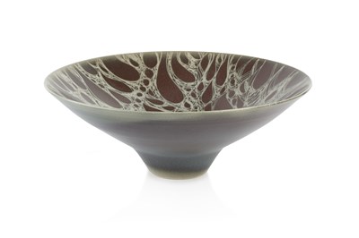 Lot 726 - Peter Lane (b.1932) Bowl stoneware, with web...
