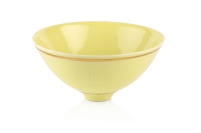 Lot 758 - Peter Lane (b,1932) Bowl porcelain with yellow...