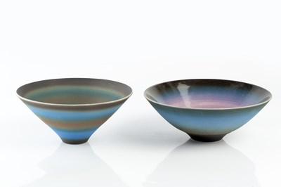 Lot Peter Lane (b.1932) Two bowls porcelain with...