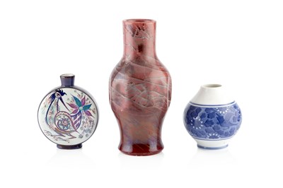 Lot 814 - Royal Copenhagen Two vases one a moonflask...