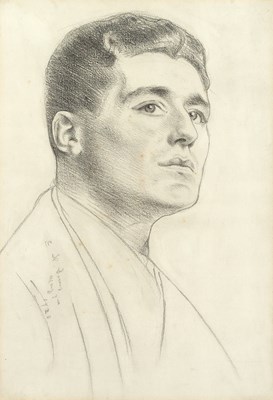 Lot 152 - Modern British School Portrait of a Young Man,...