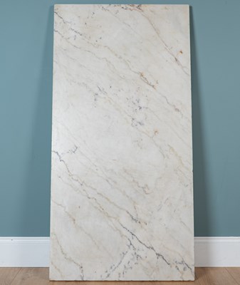 Lot 1567 - A piece of rectangular white marble