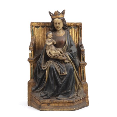 Lot 7 - A 20th century painted plaster Virgin Mary and...