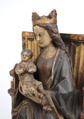 Lot 7 - A 20th century painted plaster Virgin Mary and...