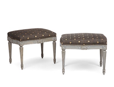 Lot 24 - A pair of 20th century grey painted...