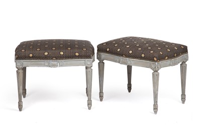 Lot 24 - A pair of 20th century grey painted...