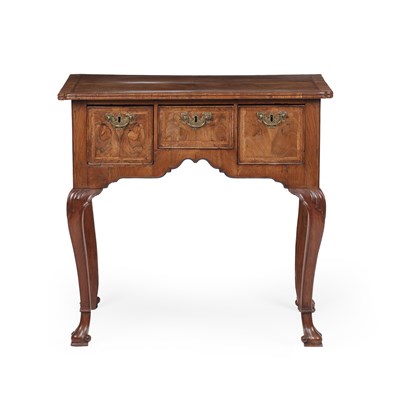 Lot 25 - A Georgian walnut low boy with three drawers,...