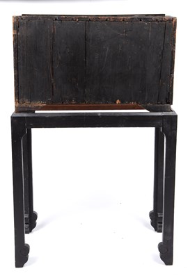 Lot 26 - A Regency chinoiserie lacquered bureau of...