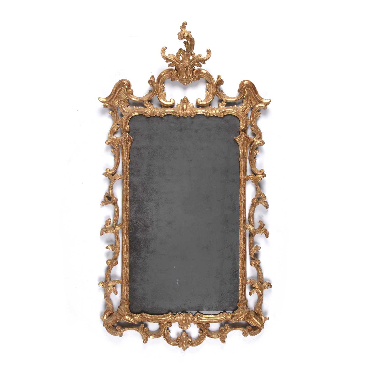 Lot 27 - A 18th century style Rococo gilded pine wall...