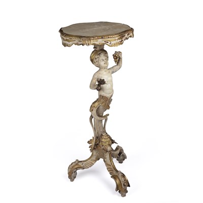 Lot 28 - A 19th century Italian painted giltwood...