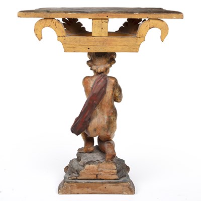 Lot 32 - A 19th century Italian carved giltwood console...