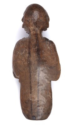 Lot 35 - A 17th or 18th century polychromed carved wood...