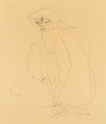 Lot 165 - William Gear (1915-1997) Figure Study, 1947...