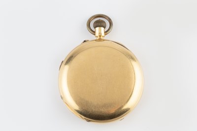Lot 278 - A late Victorian 18ct gold hunter pocket watch,...
