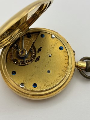 Lot 278 - A late Victorian 18ct gold hunter pocket watch,...