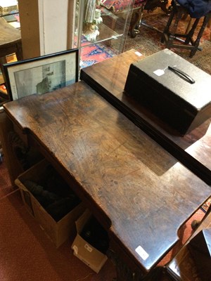 Lot 41 - A George III mahogany fold over card table...