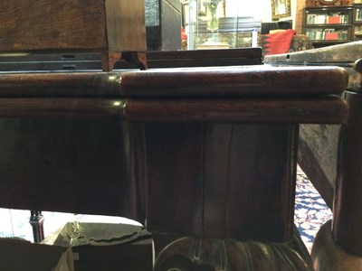 Lot 41 - A George III mahogany fold over card table...