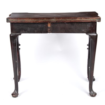 Lot 41 - A George III mahogany fold over card table...