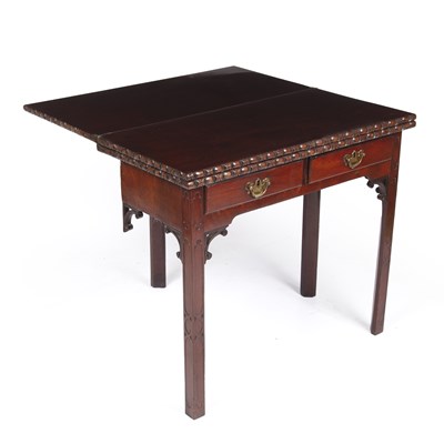 Lot 45 - A George III mahogany tea and card table with...
