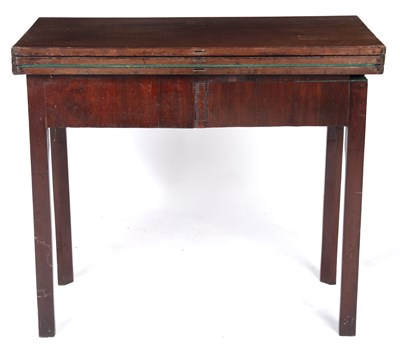 Lot 45 - A George III mahogany tea and card table with...