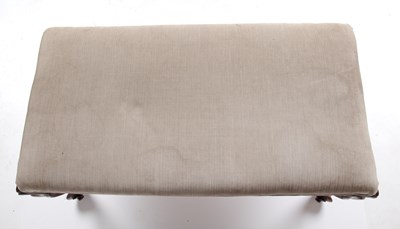 Lot 49 - A 19th century walnut framed upholstered stool...
