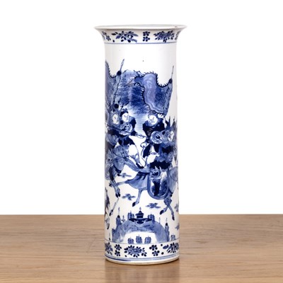 Lot 60 - Blue and white porcelain baluster vase Chinese,...