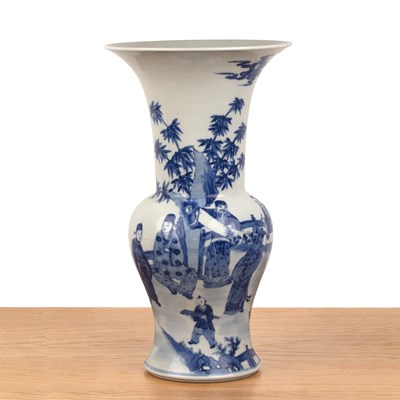Lot 57 - Large blue and white baluster vase Chinese,...
